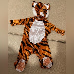 Spirit Halloween Infant Tiger Costume in Orange and Black perfect for Halloween!